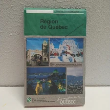 Region de Quebec Canada Tourist Map French Shell Oil Gas Travel