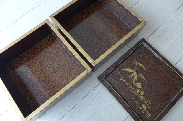 Jubako Bento Box Japanese Buy it now Wooden lacquer period item motherofpearl Sh