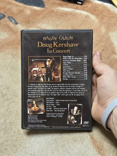 RARE OOP OUT OF PRINT DVD DOUG KERSHAW IN CONCERT 2002 RAGIN' CAJUN COUNTRY - Picture 2 of 4