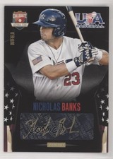 2014 Panini USA Baseball Box Set Black Gold Signatures 27/49 Nick Banks Auto w5b