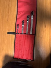 Snap-on 4 Pc 12-point Sae Double Flex Reversible Ratcheting Wrench Set Xfrr704 Snap-on 4 Pc 12-point Sae Double Flex Reversible Ratcheting Wrench Set Xfrr704