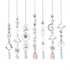 Pendant Garden Suncatcher Wind Chimes Rainbow Prism Crystal Chain For Window