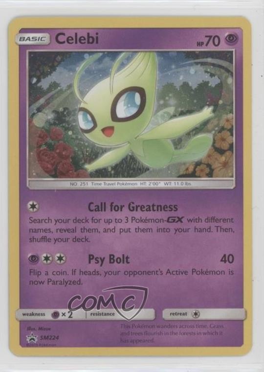Celebi (Holo) Pokemon Sun & Moon Black Star Promo #SM224