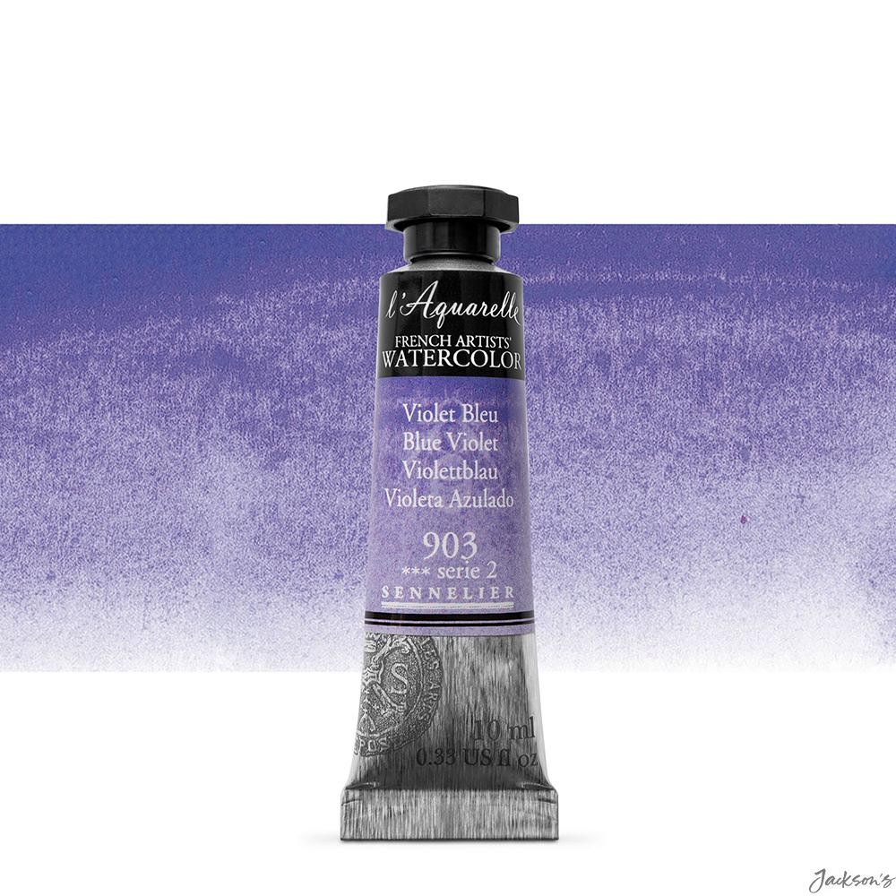 Sennelier L'Aquarelle Watercolour Paint Tube 10ml Blue Violet For Botanical Art