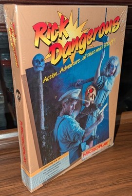 NEW Rick Dangerous Commodore 64/128 Game Disk C64 SEALED Big Box MICROPLAY US 
