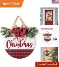 Christmas Sign for Front Door Wall Decor - Merry Christmas Signs Hanging for ...