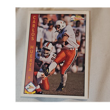 Carlos Huerta 1992 Pacific #326 Miami Hurricanes Rookie Football Card NCAA. rookie card picture