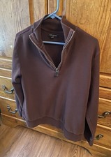 BANANA REPUBLIC Purple Basil 1/4 Zip Pullover Sweater Men's Size Large