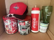 Coca-Cola Vintage Puzzles In Tin, Whataburger Cowboy Glass, Mug Hat Water Bottle