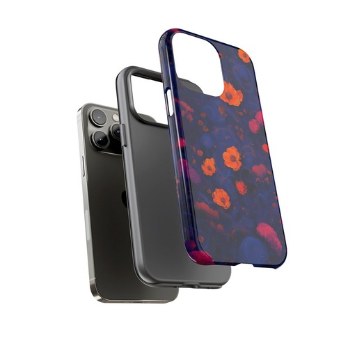 Blue Floral Phone Case, Tough Phone Case, Cute Phone Cover, Unique Gift For Her - 第 86/273 張圖片
