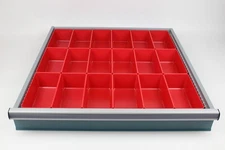 18 Red Drawer Bins - 4 x 8 x 3 Inch Deep (actual depth 2-3/4) Tool Storage, Cups