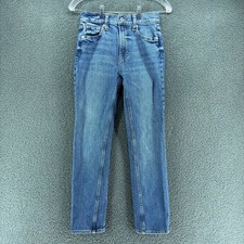 Gap 90s Straight Jeans Womens 0/25S Blue Stretch High Rise Denim Casual