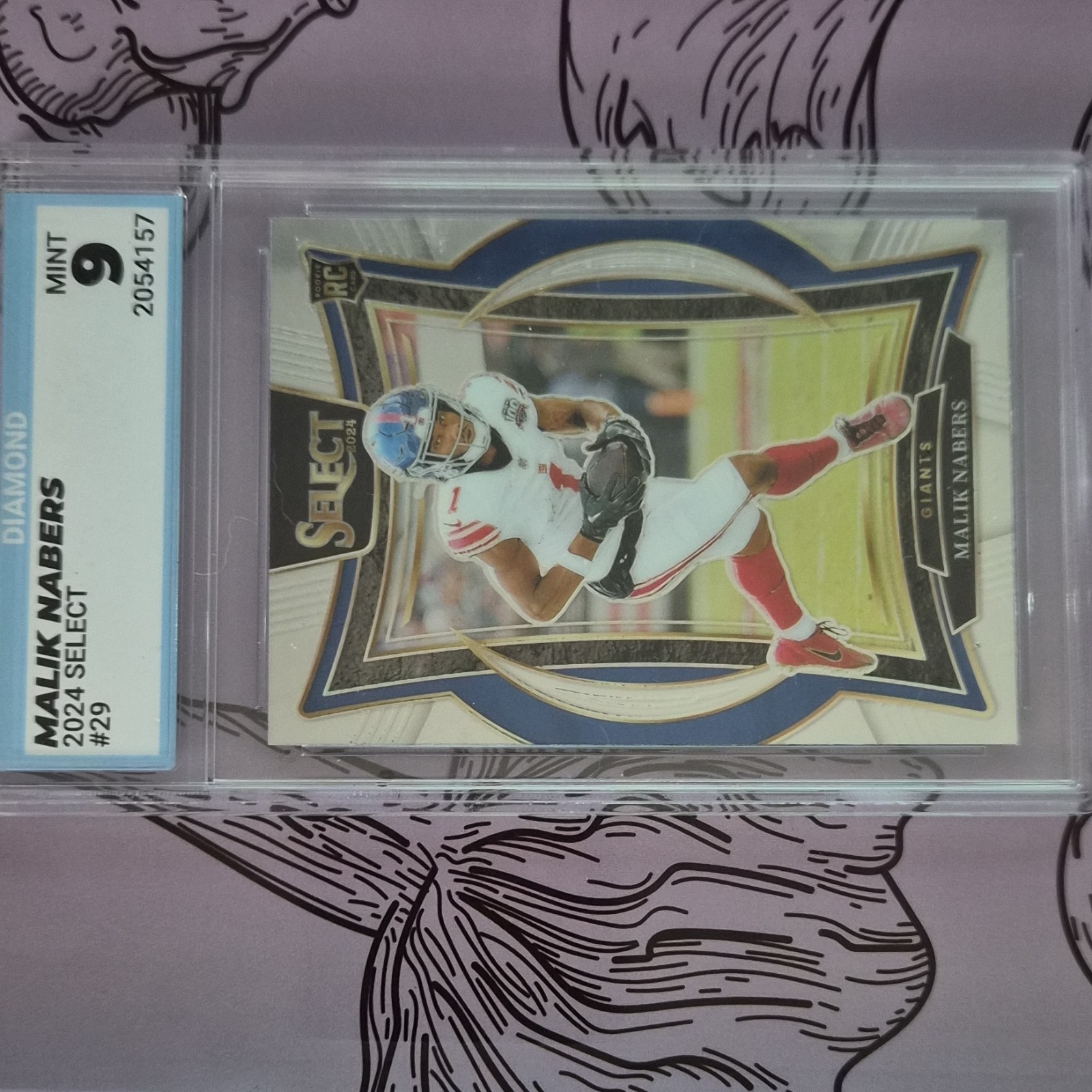 Panini 2024 Select Malik Nabers #29 Diamond Mint 9 RC New York Giants NFL