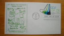 Rare BOBBY JONES COURSE 1933 Augusta National Golf Club FDC Masters