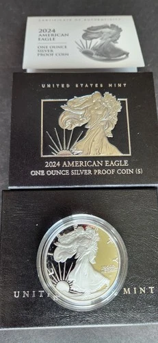 2024-S American Silver Eagle — photo from the most recent tracked eBay sale