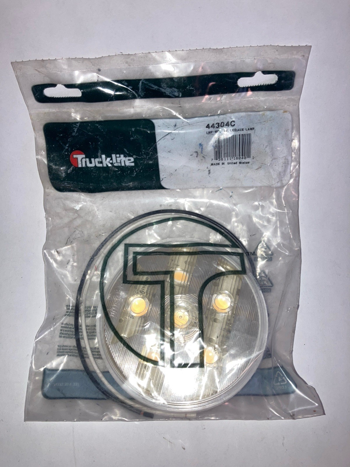 Truck Lite 44304C3 44 Series Flood Light Multipurpose 4 In. Round Led, White, image 1