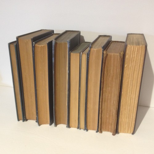 Antique Old BLUE BOOKS Decor Victor Hugo Castles LOT Hardcovers Library Vintage - Foto 16 di 24
