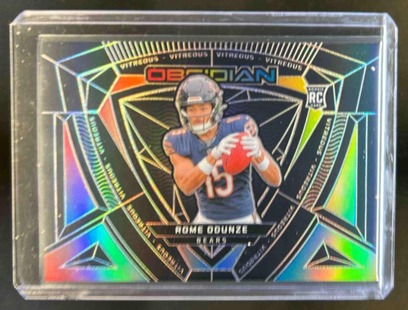 2024 Obsidian Rome Odunze Vitreous RC Rookie #9 Bears