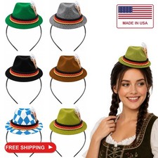 6 Pcs Mini Oktoberfest Hat Headbands, Bavarian Headband Hat Accessories
