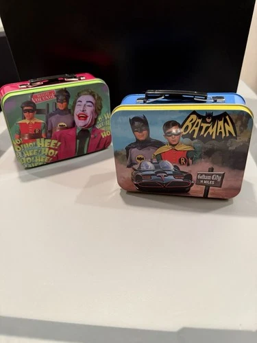 Bradford Exchange Batman & Joker Mini Lunchboxes LOT OF 2