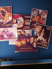 Bundle X7 James Bond Posters.golden Eye Licence To Kill Never Say Never Again.