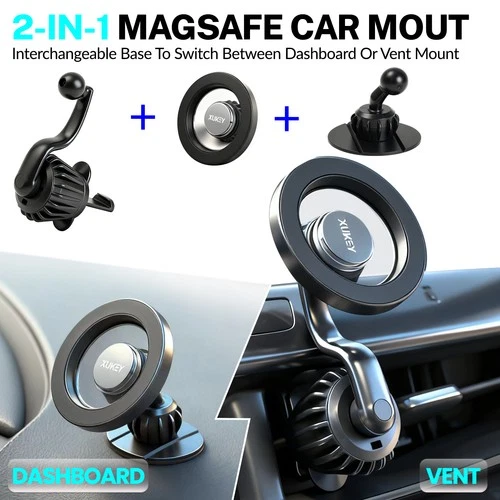 360° MagSafe Car Mount 14 Strong Magnets Phone Holder for iPhone 17 16 15 14*