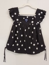 Scoop Black & White Polka Dot Ruffle Babydoll...