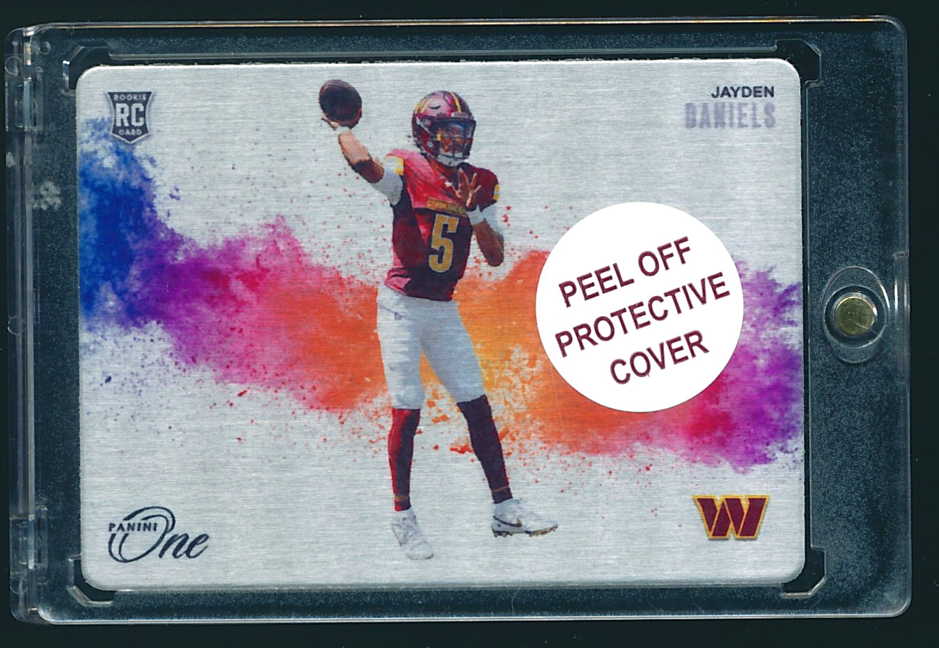 2024 Panini One Football Color Blast #CB-JDS Jayden Daniels RC Case Hit