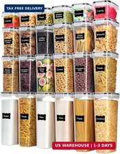 Airtight Food Storage Containers with Lids, Vtopmart 24 pcs Plastic Kitchen and