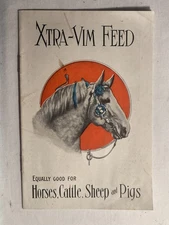 c1915 Xtra Vim Feed for Horses Cattle Sheep & Pigs Xtravim Feed Co Boston Mass.