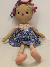 Handmade Primitive Style Shelf Sitter Girl Rag Doll Style Doll 