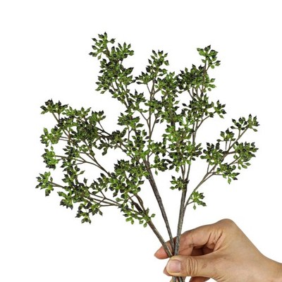 3Pcs Artificial Soft Green Sedum Stem Faux for Autumn Thanksgiving Harvest Ch...