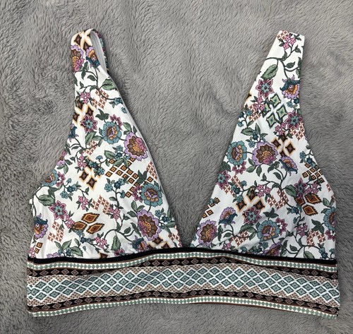Freshwater Bikini Swimsuit Top Padded NWOT Size XL Floral Adjustable Straps
