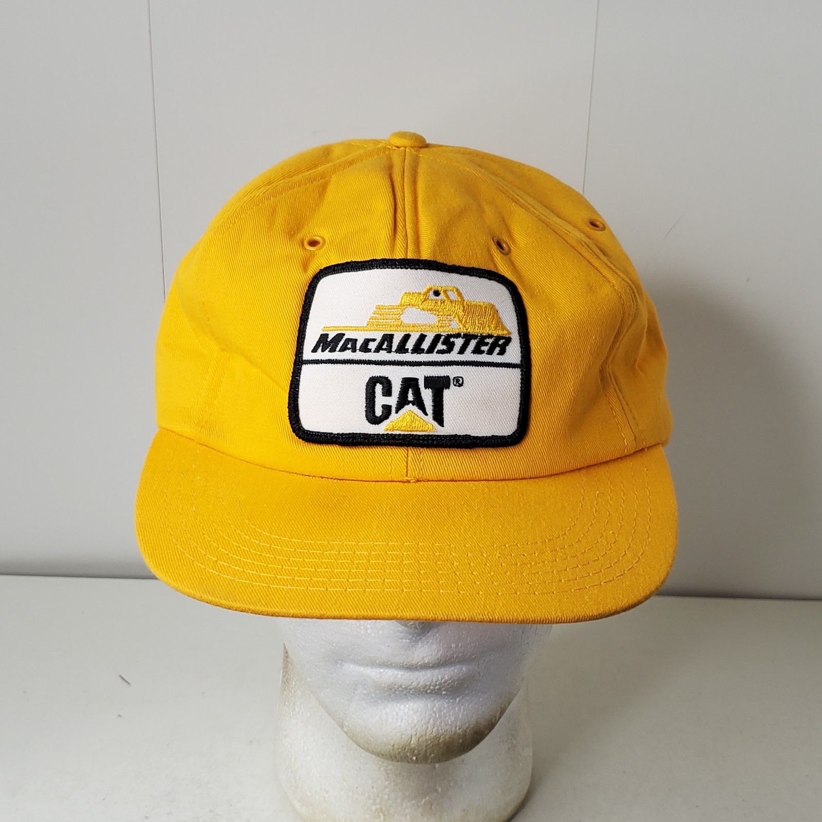Vintage CAT Caterpillar MacAllister Patch Hat USA Tonkin Sna