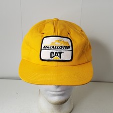 Vintage CAT Caterpillar MacAllister Patch Hat USA Tonkin Snapback Cap Equipment