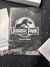Jurassic Park CIB Complete SNES Box Manual Reg Card Great Shape