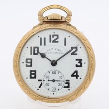 Vintage 18s 1946 Hamilton 21j Mechanical Railroad Pocket Watch 992B 10k GF USA