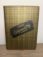 Vintage 1951 Wyandotte High Sschool Yearbook Sylvania Ohio Signatures