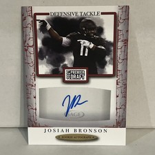 2021 Sage Premier Draft Josiah Bronson RC Red Auto Washington Huskies #A120