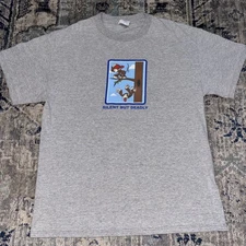 Vintage ODM Silent But Deadly Monkey Shirt Size Large Y2K Skater punk Graphic