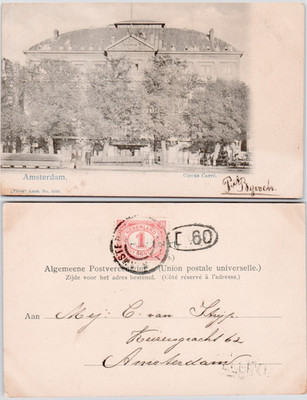 Netherlands Amsterdam 1900 Circus Carré Theater Building Postcard