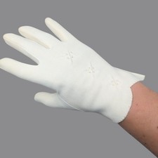 Vintage Fownes White Gloves 7 Small Wrist Cotton