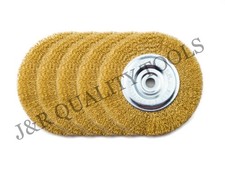 6" STEEL WIRE WHEEL BRUSHES FOR BENCH GRINDER 5/8 1/2 ARBOR NEW 5-PACK  