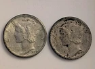 1929 P Mercury Dime Lot Of 2 Philadelphia 10c USA Coin 90% Silver Cent Currency