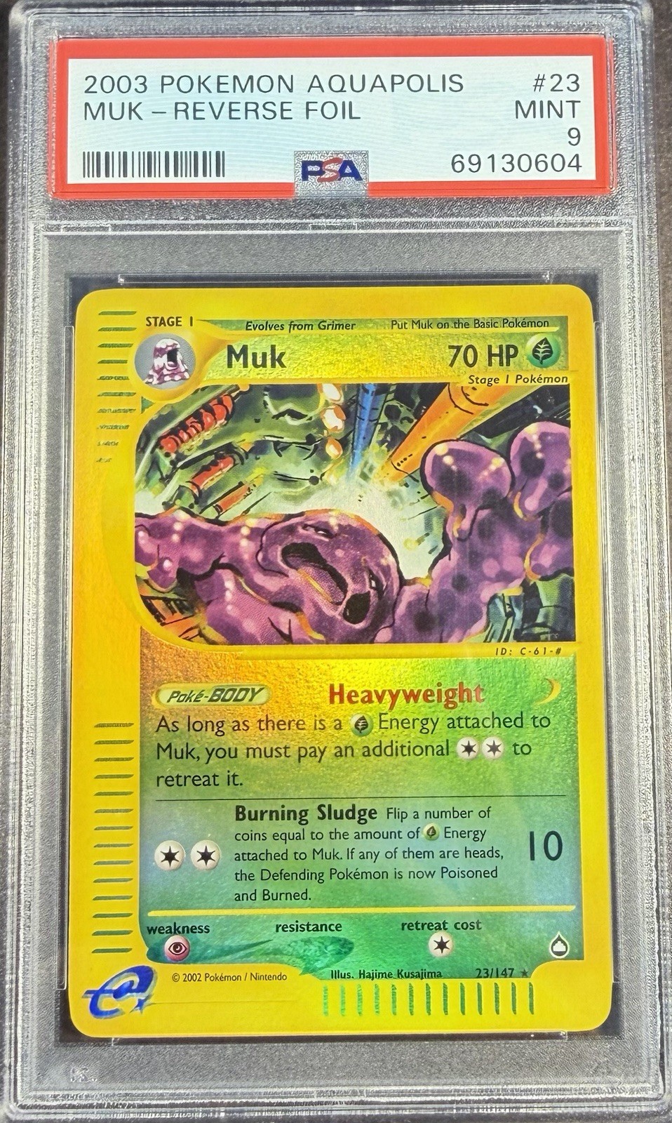 2003 Pokemon Aquapolis #23 Muk-Reverse Foil front