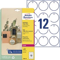 Avery Zweckform AnhäNger, Folie, Matt, Durchm.: 60 Mm, Weiß 1 Bis 20X Spare 35%