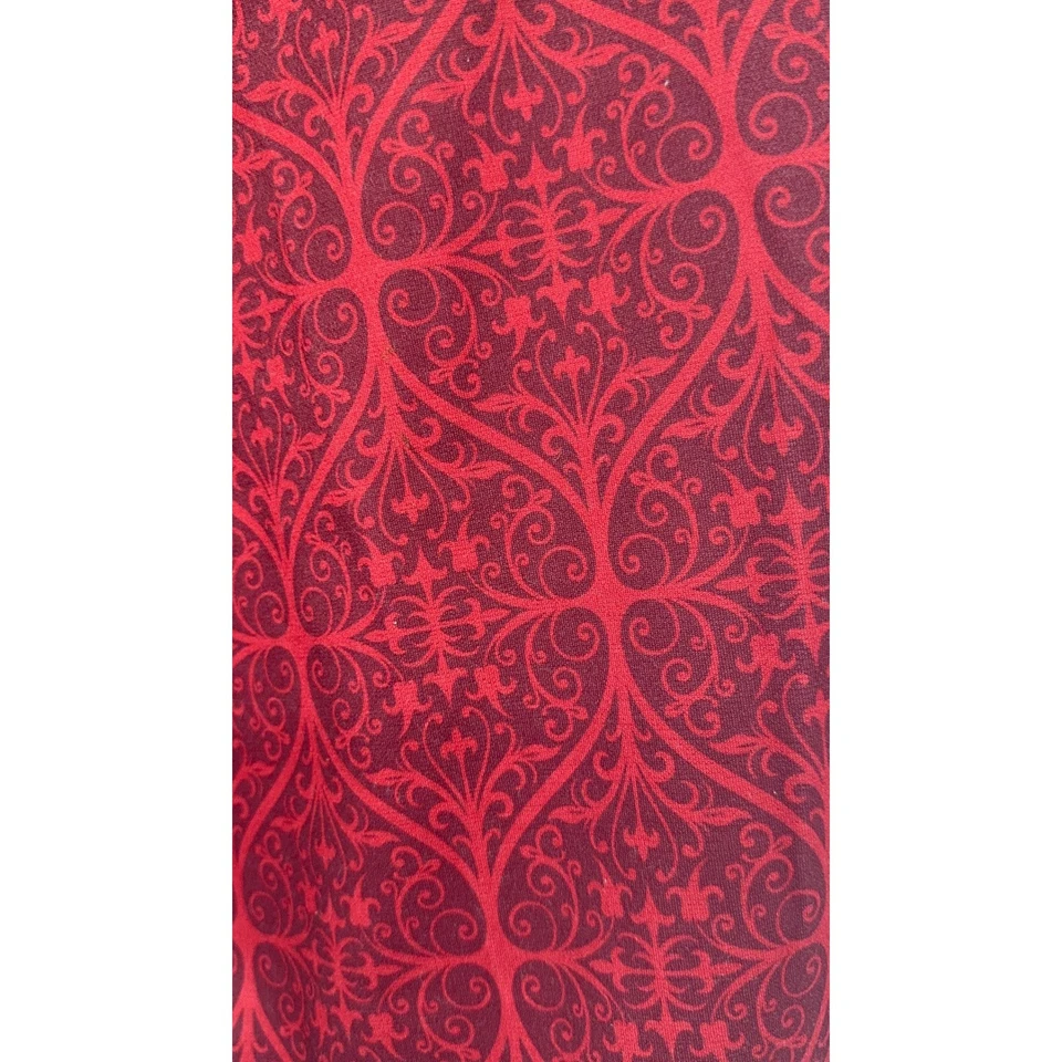 Pantalones Nanette Lepore Medianos Vintage Estampado Floral Rojo Borgoña Nuevos Foto 3 de 4