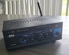 Pyle Mini Stereo Power Amplifier with Bluetooth PTA2 Home Audio System
