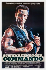 1985 Commando Movie Poster 11X17 Arnold Schwarzenegger Alyssa Milano Action 🍿
