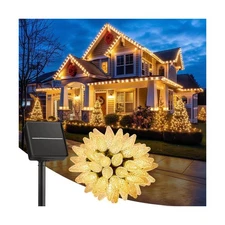 Solar Christmas Lights Outdoor, 50 LED C9 Strawberry String Light w... Fast Ship